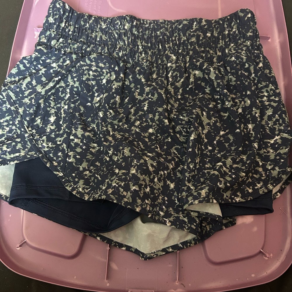 Avia Women's Blue and White Athletic Shorts